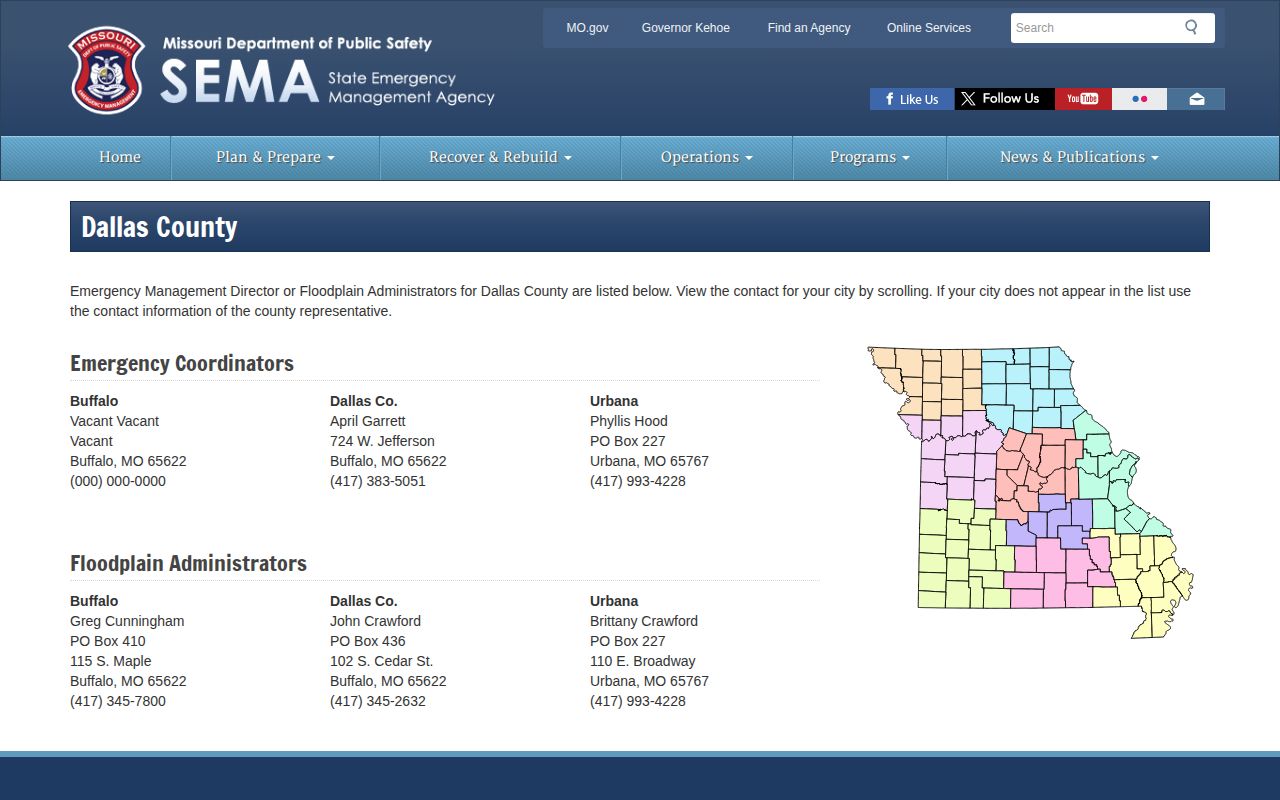 Urbana Missouri official local contact for arrest record requests